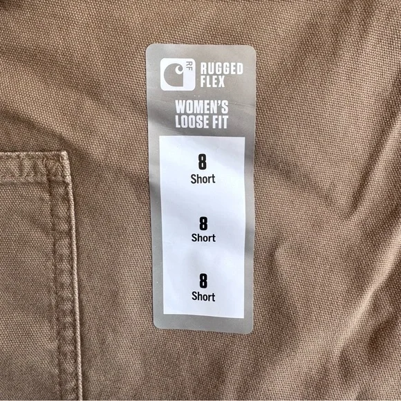Carhartt Rugged Flex Loose Fit Canvas Work Cargo Pants Tan 8 Short - Picture 4 of 8